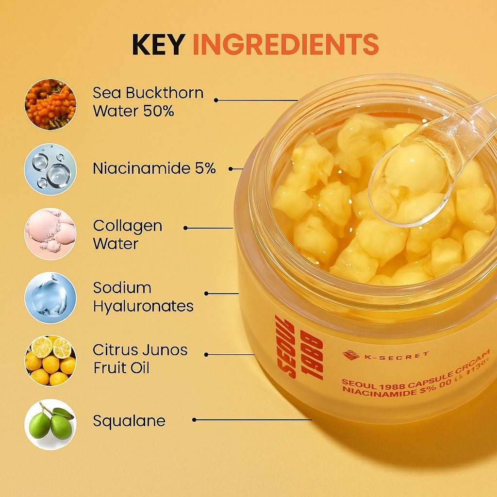 KSECRET - SEOUL 1988 Capsule Cream : Niacinamide 5% + Yuja