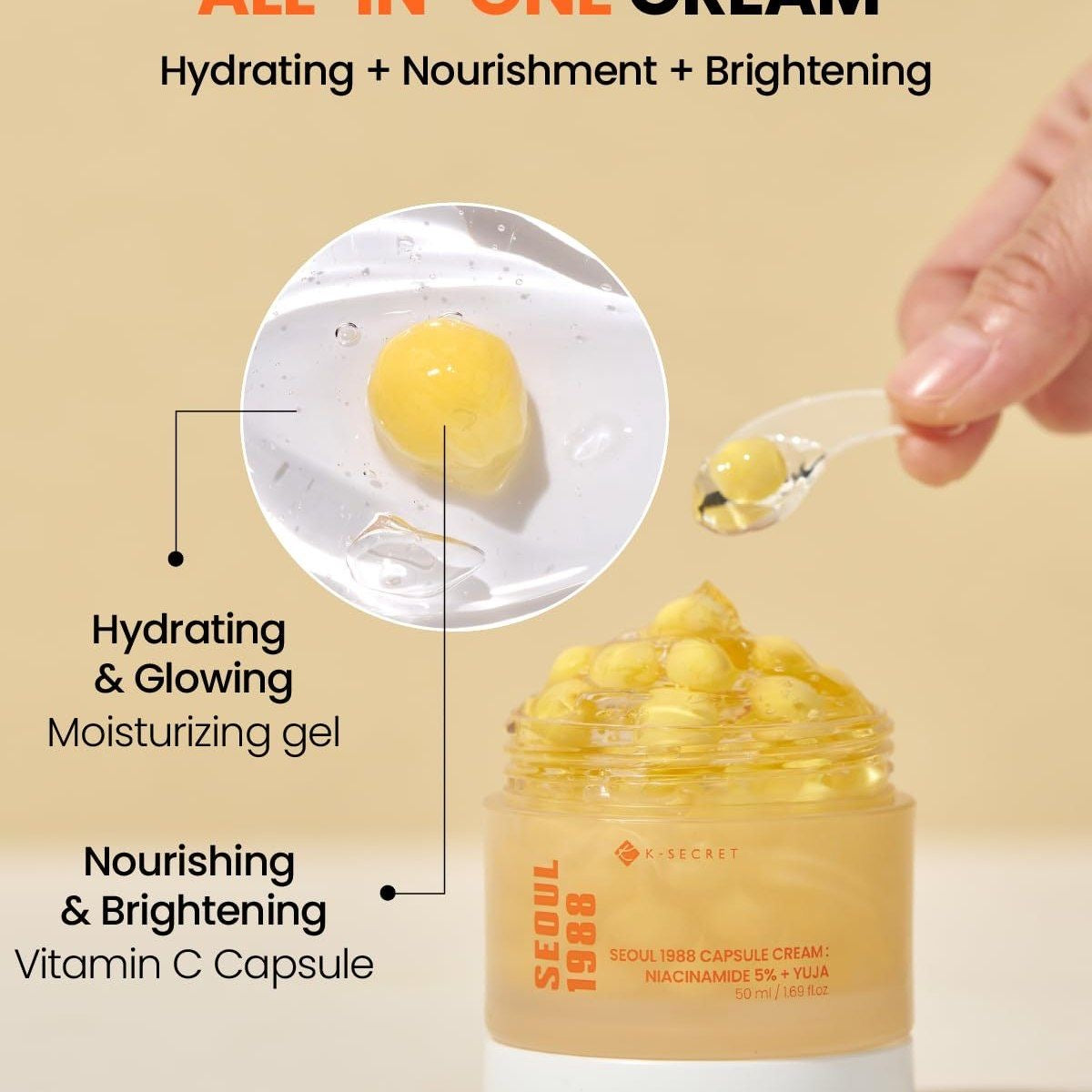 KSECRET - SEOUL 1988 Capsule Cream : Niacinamide 5% + Yuja